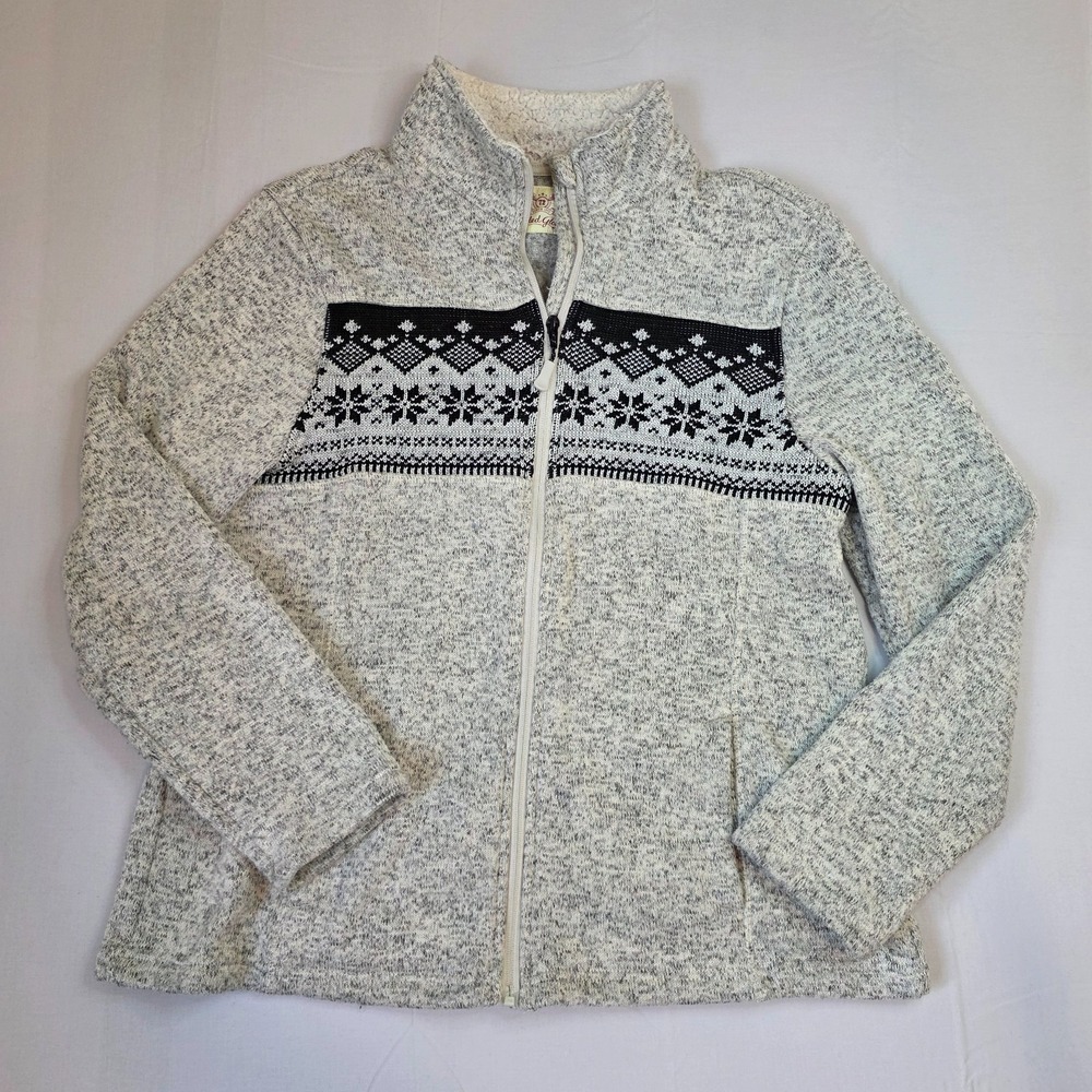 Faded Glory gray knit quarter-zip XL pullover
